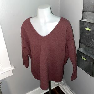 FREE PEOPLE burnt orange redish sweater